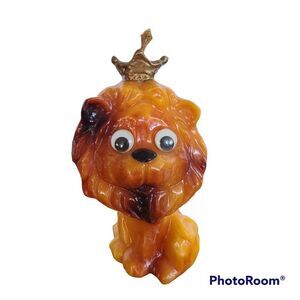 Vintage Lion Novelty Wax Candle - LION WITH CROWN & BIG EYES - Vintage Rare